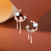 925 Sterling Silver Rabbit Moonstone Jewelry Set