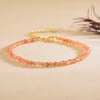 Faceted Crystal Bead Bracelet with Gold-Tone Chain