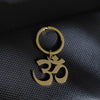 Om Symbol Necklace or Keychain, Stainless Steel Pendant