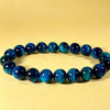 Tiger Eye Bead Bracelet, Blue and Green Stone