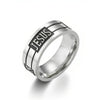 Engraved Titanium Steel Balance Ring with Vintage Patterns