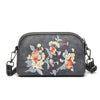 Floral Embroidered Mini Crossbody Bag, Soft Shoulder Purse