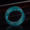 Natural Jade Ring for Luck and Prosperity, Blue Water Ice Species