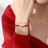 Sterling Silver Koi Fish Bracelet with Red Beads