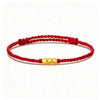 999 Gold Sugar Cube Braided Bracelet