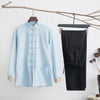 Men's Linen Tang Suit Set with Frog Buttons