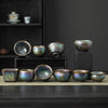 Ceramic Jianzhan Teacup with Gold-tone Interior