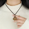 Green Sandalwood Necklace Pendant, Lotus and Mantra Incense Box
