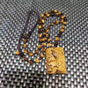 Tiger Eye Tiger Pendant Necklace with Chinese Zodiac Charm