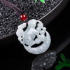 Jade Rabbit Pendant Necklace, Natural Ice-Nu Chinese Zodiac Protection