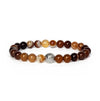 Stone Bead Bracelet with Crown Charm