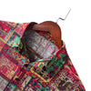 Men's Short Sleeve Button-Up Shirt with Vintage Animal Print