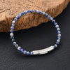 Stainless Steel Stone Bead Bracelet for Men and Women