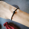 Black Obsidian Irregular Bead Braided Bracelet