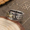 Pixiu Heart Sutra Adjustable Ring in Gold or Silver Tone