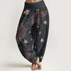Women's Harem Pants Cotton Digital Print Elastic Waist
