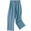 Women's Wide Leg Pants with Pockets, High Waist Cotton Linen Trousers