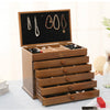 Wooden Jewelry Box with Carved Plum Blossom Lid