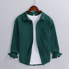 Men's Long Sleeve Linen Shirt Turn-down Collar Cotton Blend Casual Top