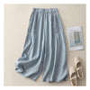 Women's Wide Leg Pants Cotton Linen High Waist Pleated Trousers
