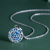 925 Sterling Silver Three Rabbits Turquoise Necklace