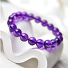 Faux Purple Crystal Bead Bracelet for Women, Simple Round Style