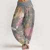 Women's Harem Pants Elastic Waist Floral Print Loose Yoga Trousers