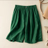 Women's Cotton Linen Shorts with Pockets