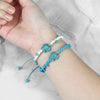 Braided Rope Turtle Bracelet with Beads, Adjustable