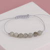 Handmade Agate Bead Bracelet, Stone and Thread