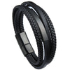 Handmade Leather Bracelet with Titanium Steel Buckle