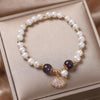 Pearl and Charm Bracelet with Gemstone Accents