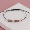 Handmade Agate Bead Bracelet, Stone and Thread