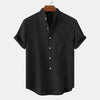 Men's Linen Short Sleeve Shirt with Pocket