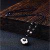 Black Obsidian Auspicious Cloud Pendant Necklace