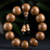 Six-Lines Wood Bead Bracelet with Gourd Charm