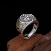 Sterling Silver Sanskrit Adjustable Ring
