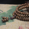 Dark Wood 108 Textured Abacus Beads Mala Bracelet