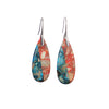 Geometric Stone Earrings with Marbled Pattern