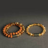Crystal Bead Protection Bracelet with Bodhi Seed