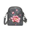 Embroidered Floral Crossbody Bag, Small PU Shoulder Purse