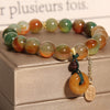 Colorful Agate Peace Buckle Bracelet with Fu Charm