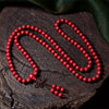 Cinnabar Mala Bracelet 108 Beads Engraved Om Mani Padme Hum