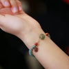 Jade and Agate Peace Buckle Bracelet