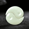 Hetian Jade Yin Yang Pendant Necklace, White or Green