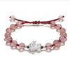 Pixiu Bracelet with Cat's Eye or Strawberry Quartz