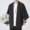 Men's Kimono Open Front Jacket Solid Color Lightweight Summer Cardigan