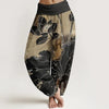 Women's Harem Pants Elastic Waist Floral Print Casual Yoga Trousers