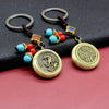 Chinese Zodiac Keychain with Spinning Coin Charm