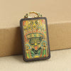 Tibetan Thangka Pendant Necklace, Handmade Ebony Wood